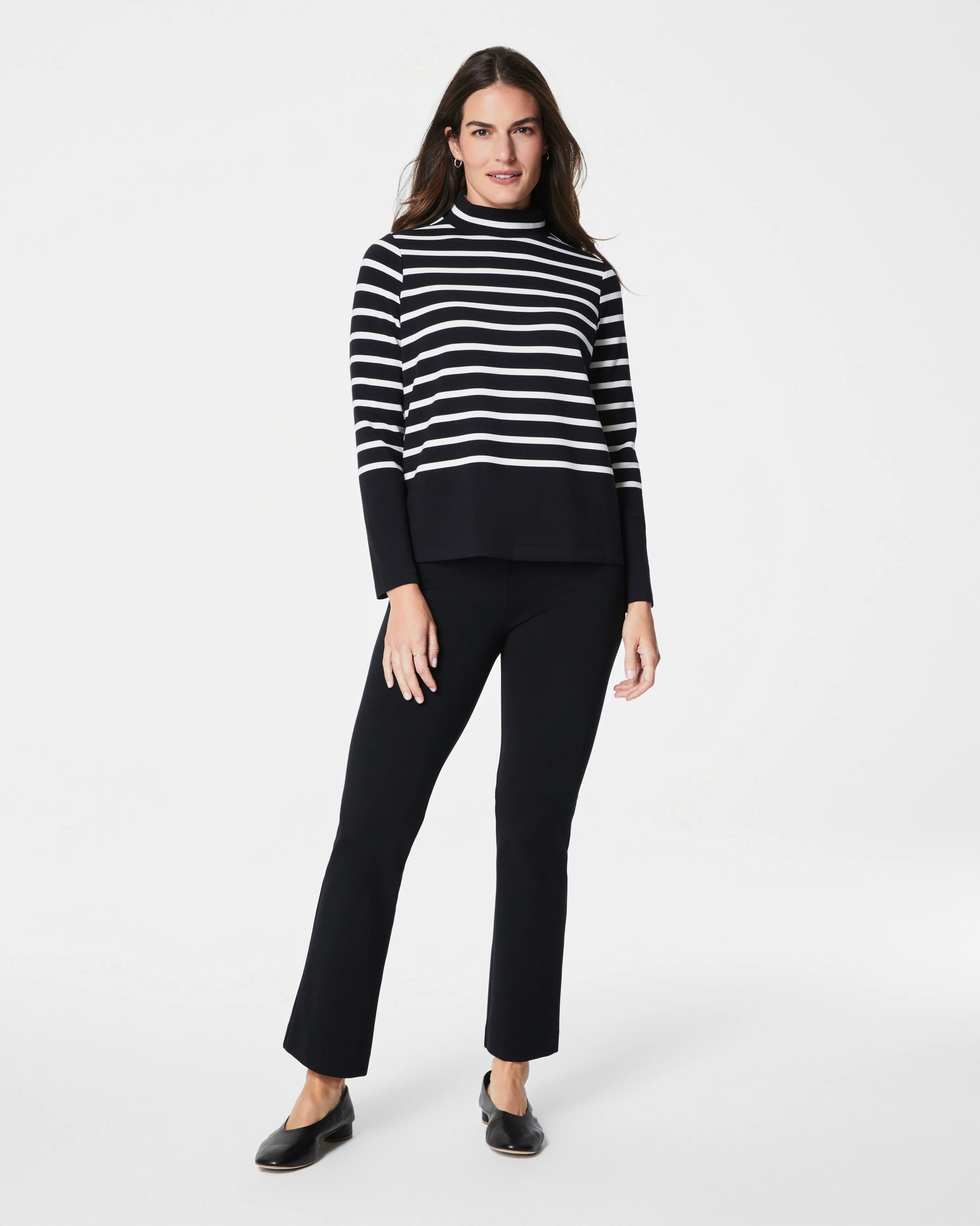 SPANX® AirEssentials Mock Neck Striped Top