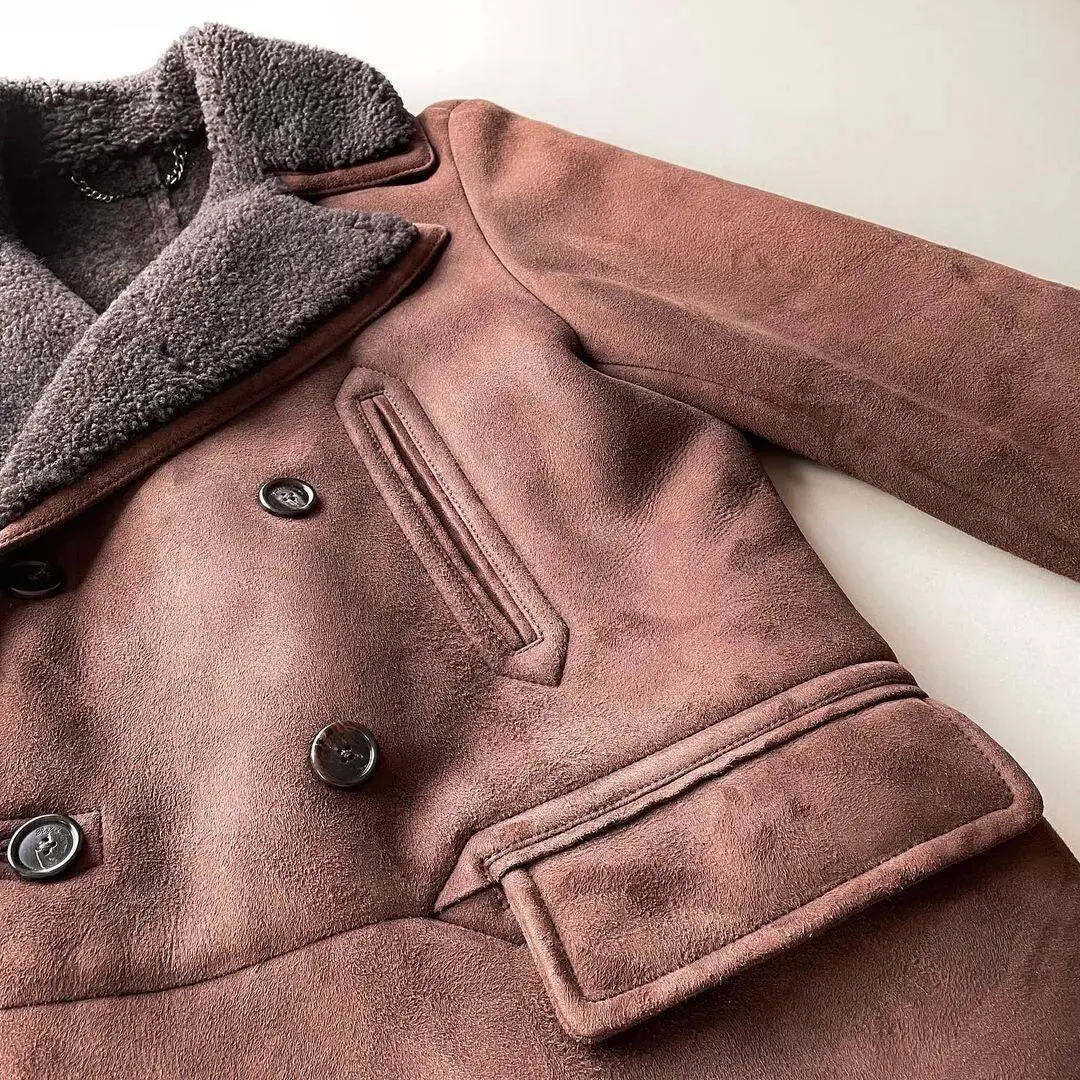 Suede Shearling Coat