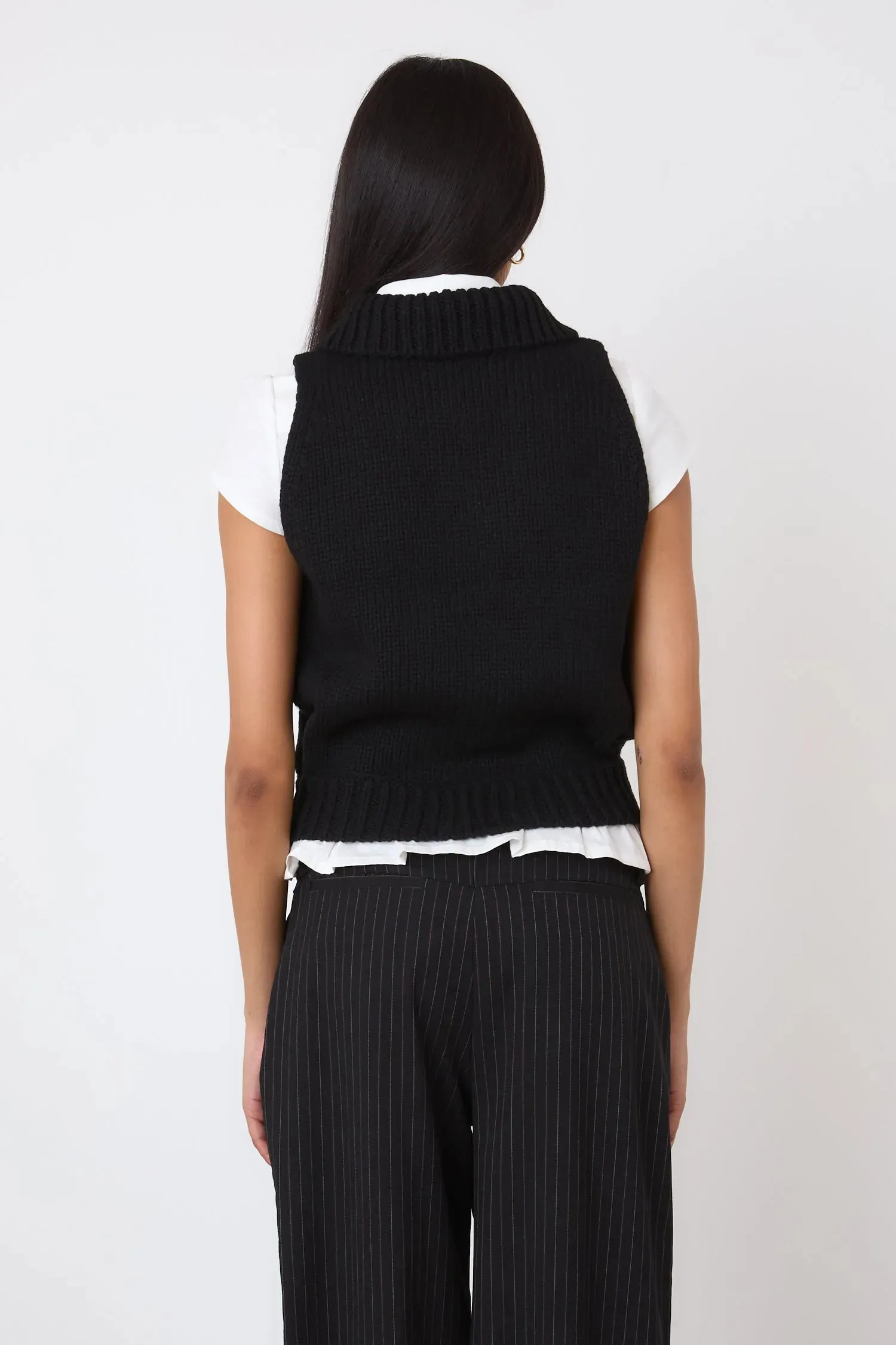 The Annie Knit Vest, Onyx