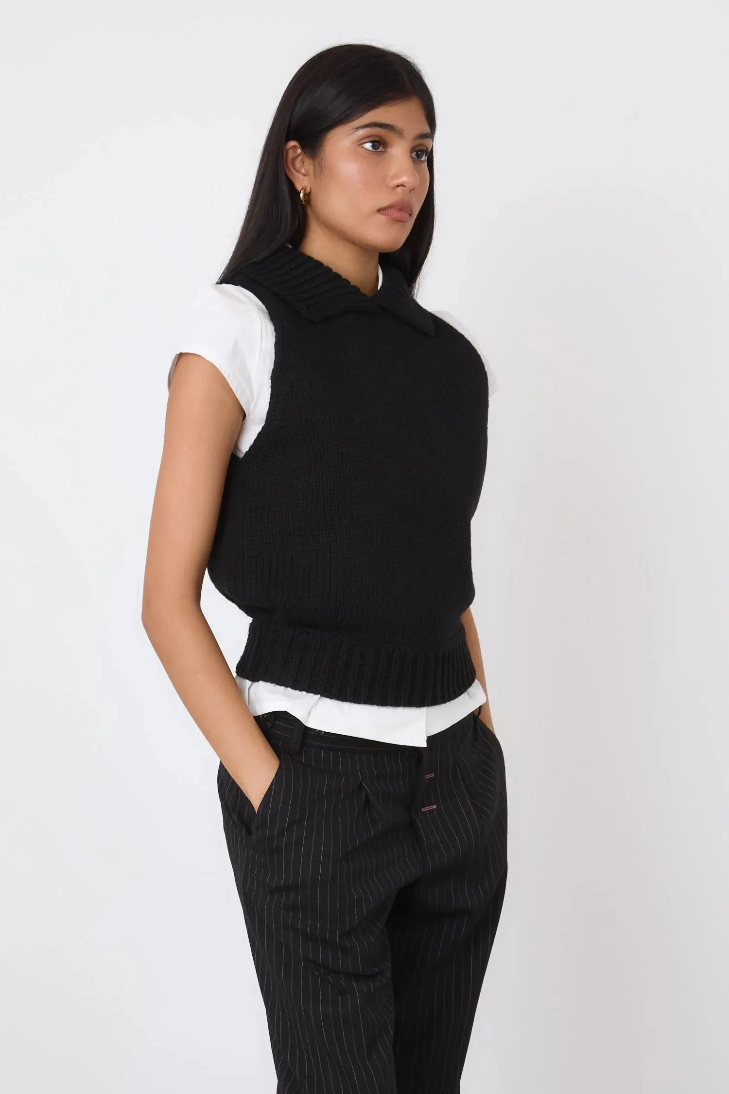 The Annie Knit Vest, Onyx