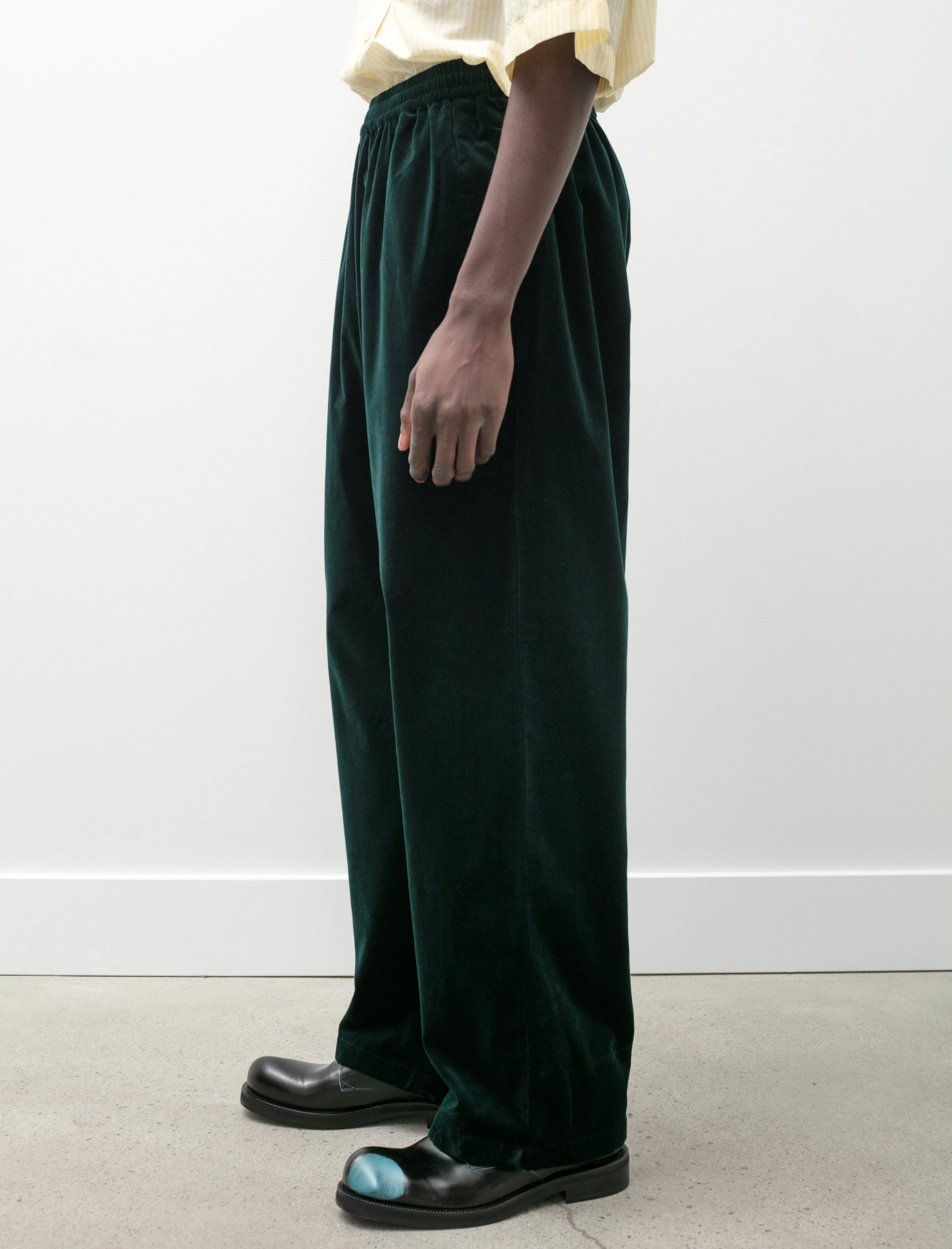 Velvet Trousers Dark Green