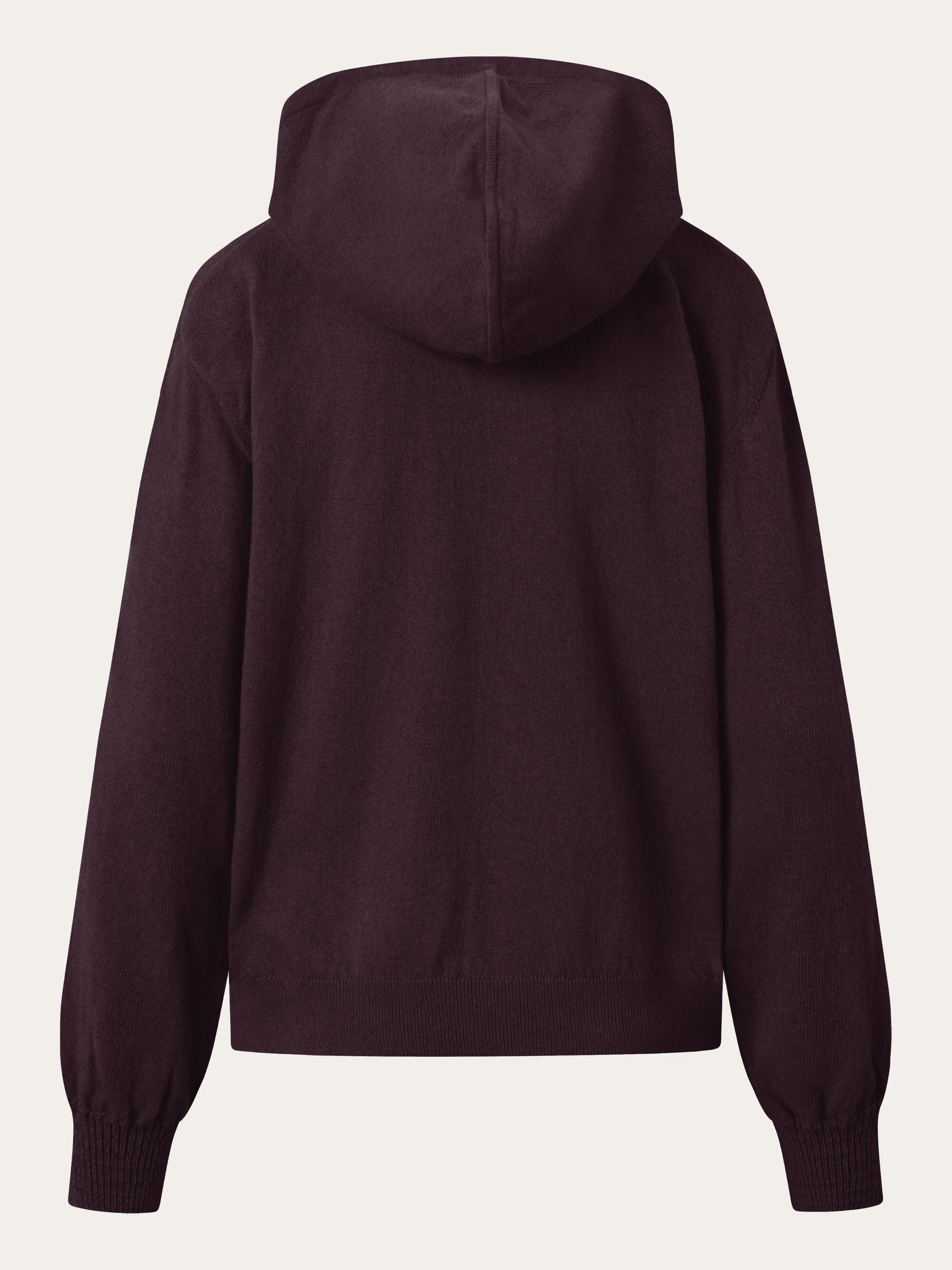 Wool hood knit - Chocolate Plum