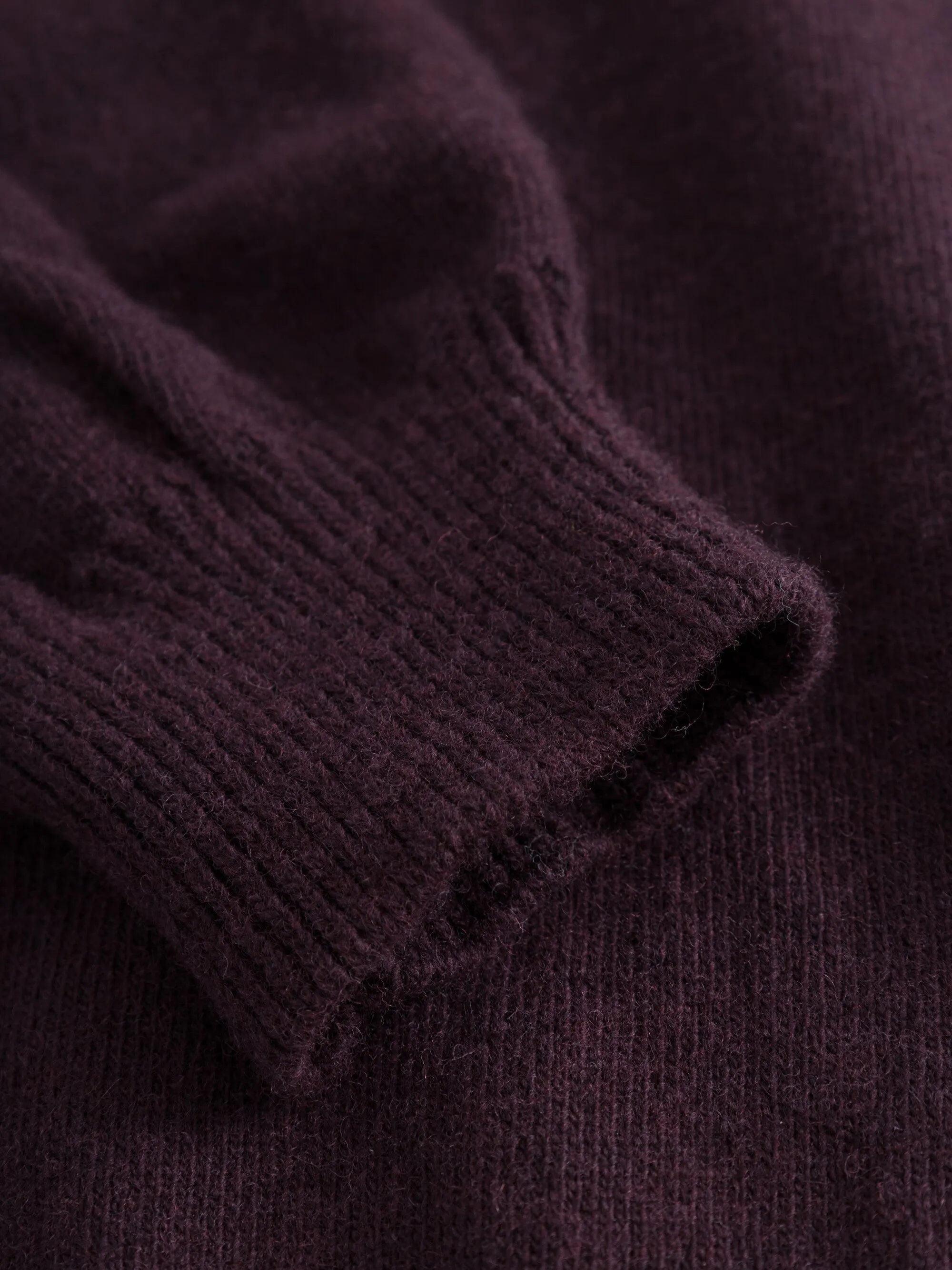 Wool hood knit - Chocolate Plum