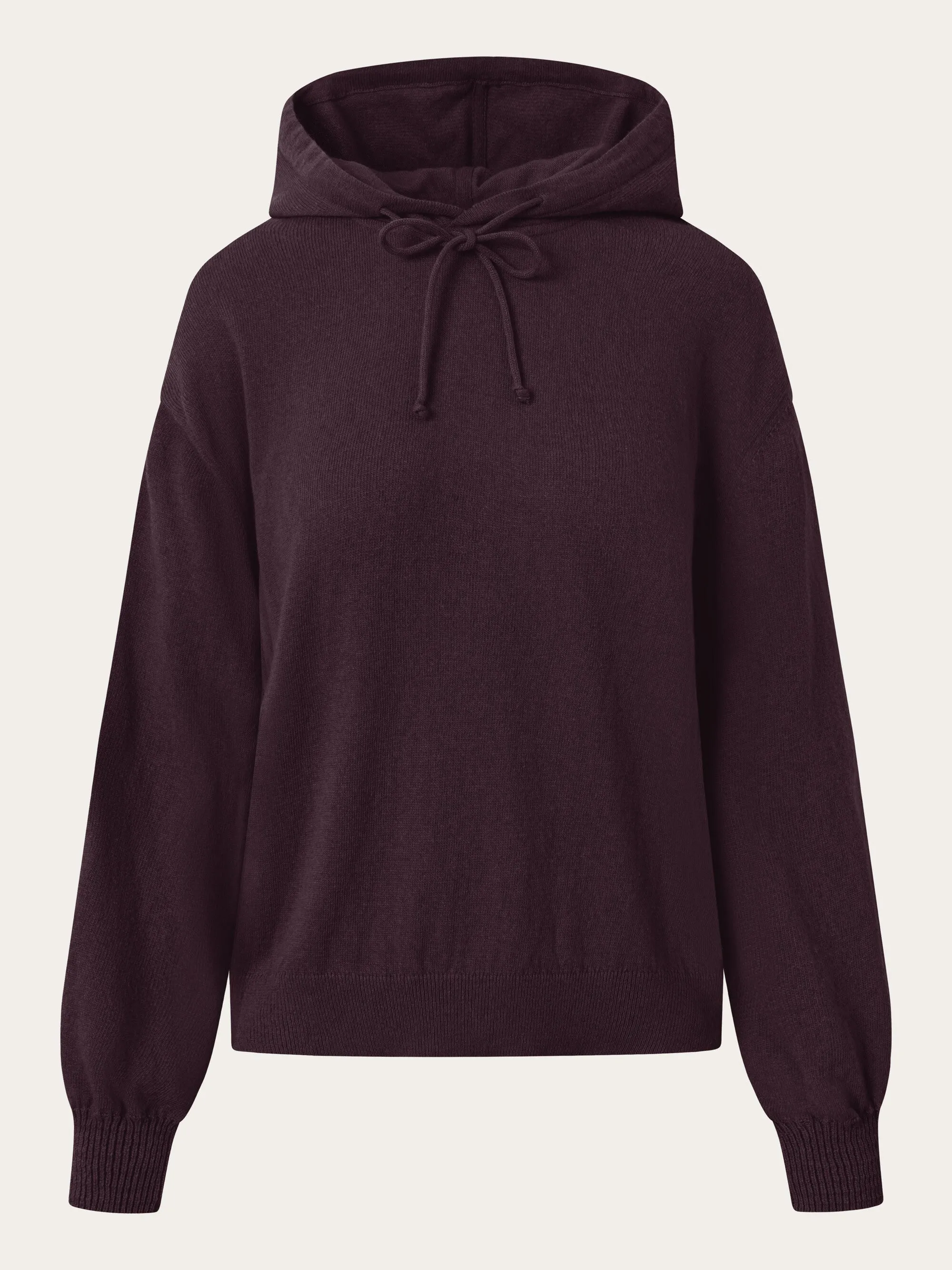 Wool hood knit - Chocolate Plum