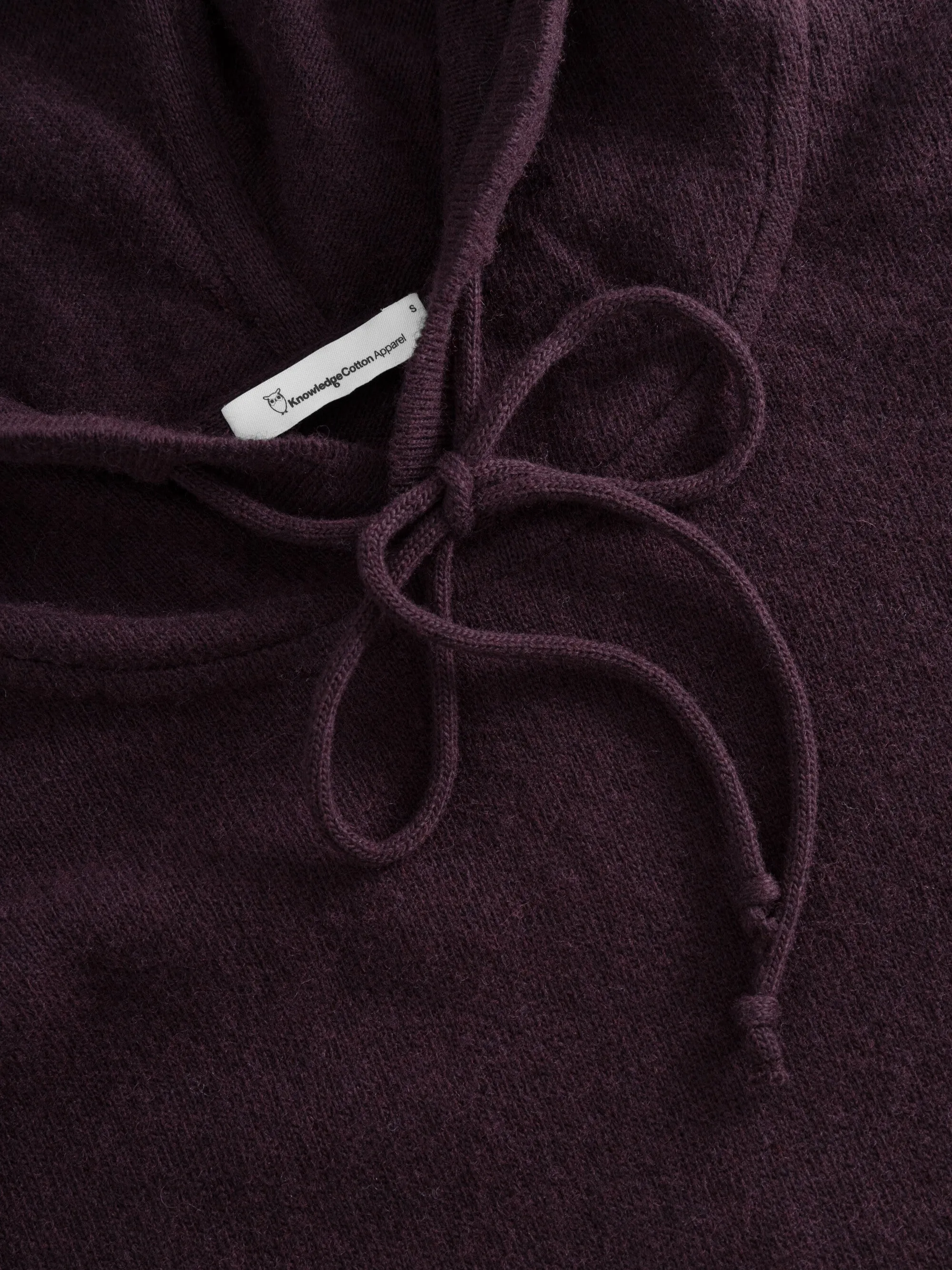 Wool hood knit - Chocolate Plum