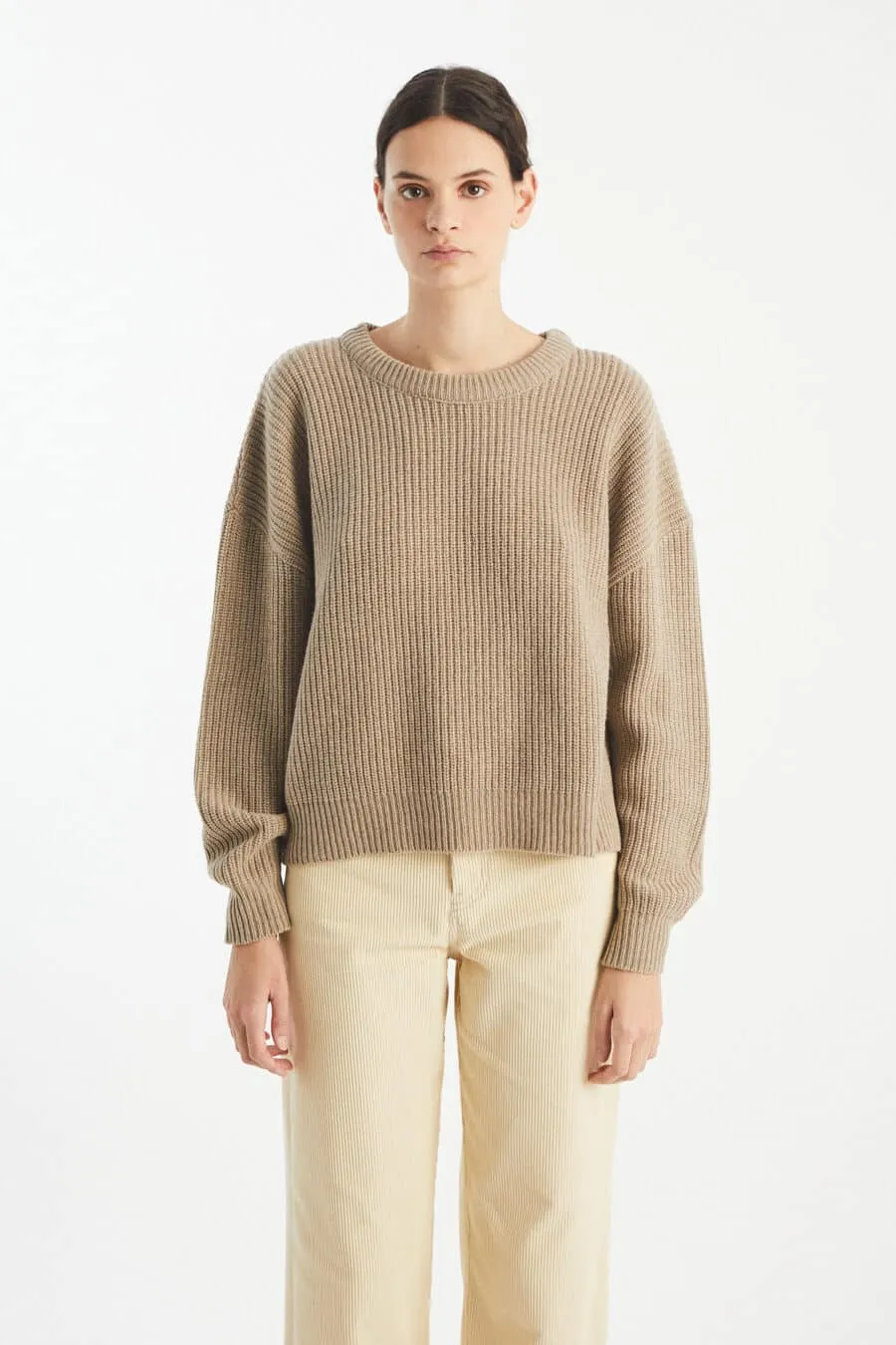 wool sweater - erich - light brown