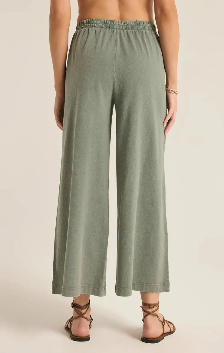 Z Supply Scout Jersey Flare Pant, Palm Green